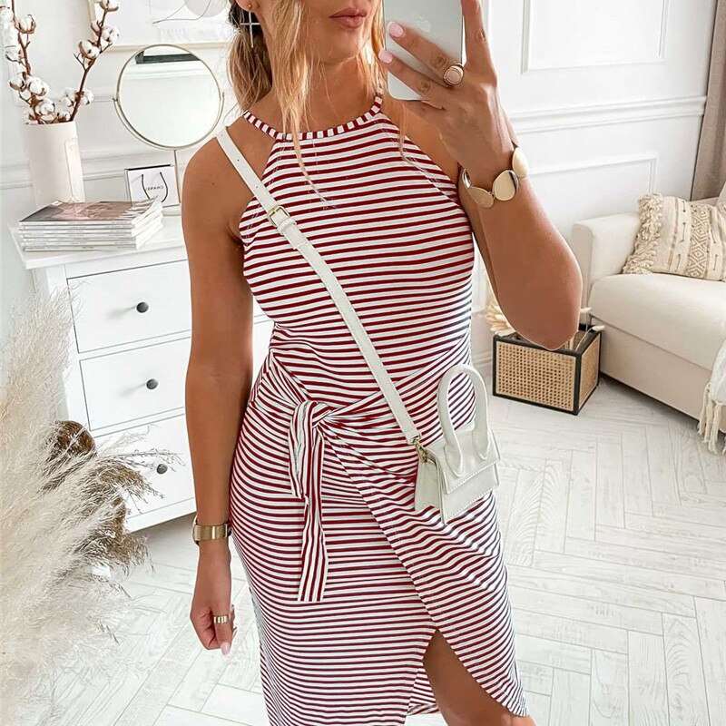 Bethanie Gestreiftes Midikleid | Mühelos stilvoll für Damen