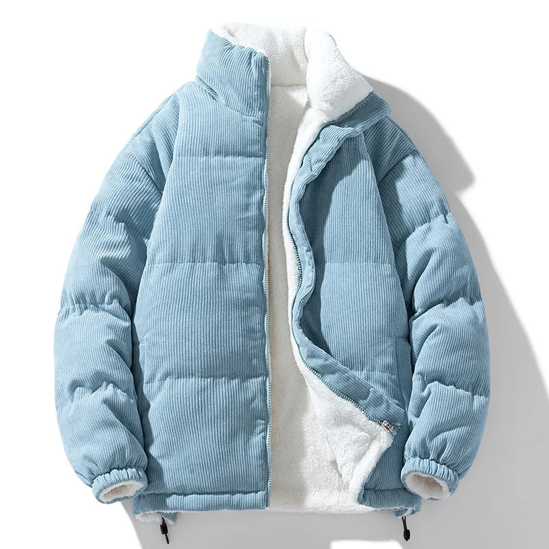 Premium Cord-Jacke für Herren mit Rollkragen und langen Ärmeln