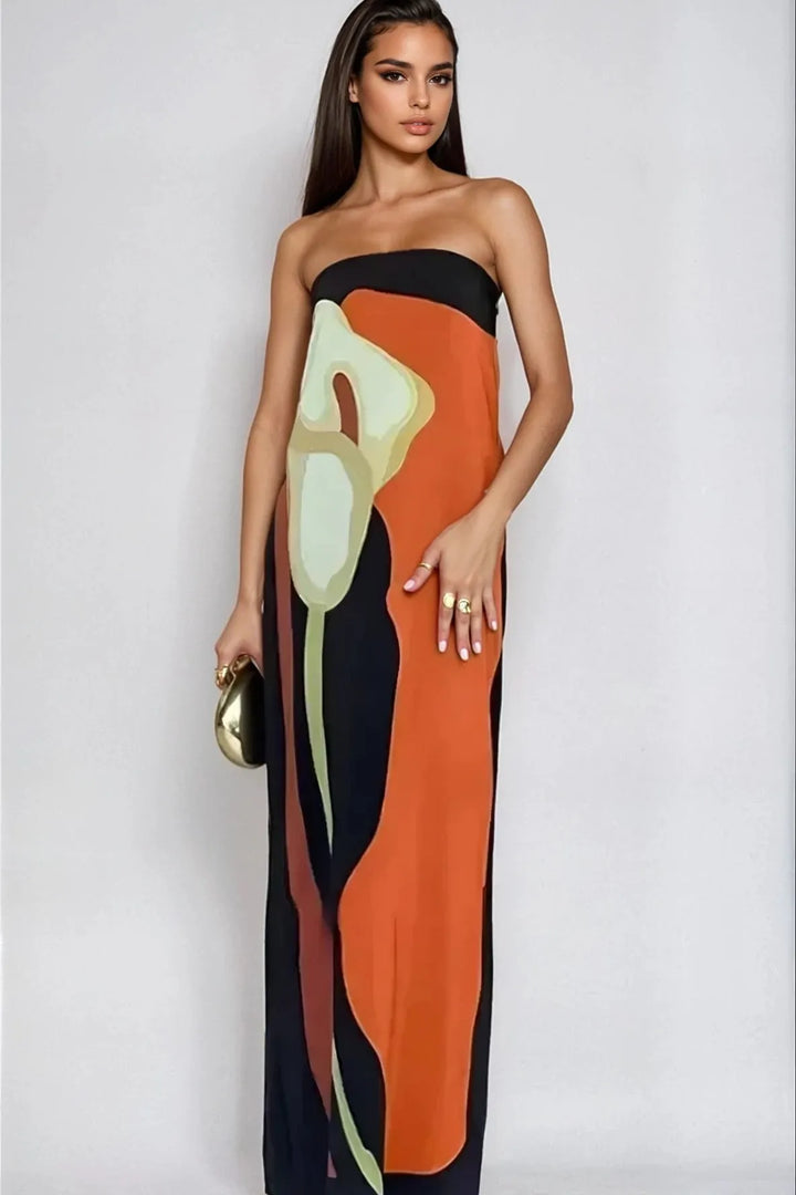 Greta | Damen Maxikleid, Trägerlos