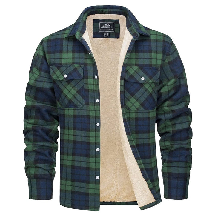 Matteo | Fusion Jacke für Herren mit Karomuster und langen Ärmeln