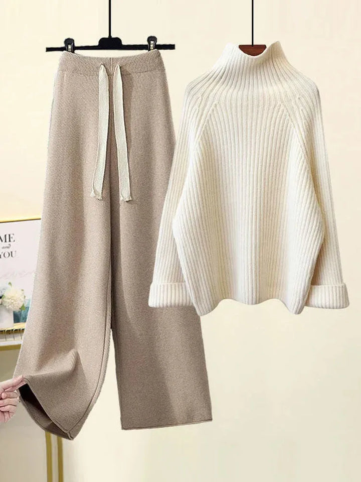 Cheryl | Gemütliches Herbst-Winter Strickset für Damen mit Rollkragen