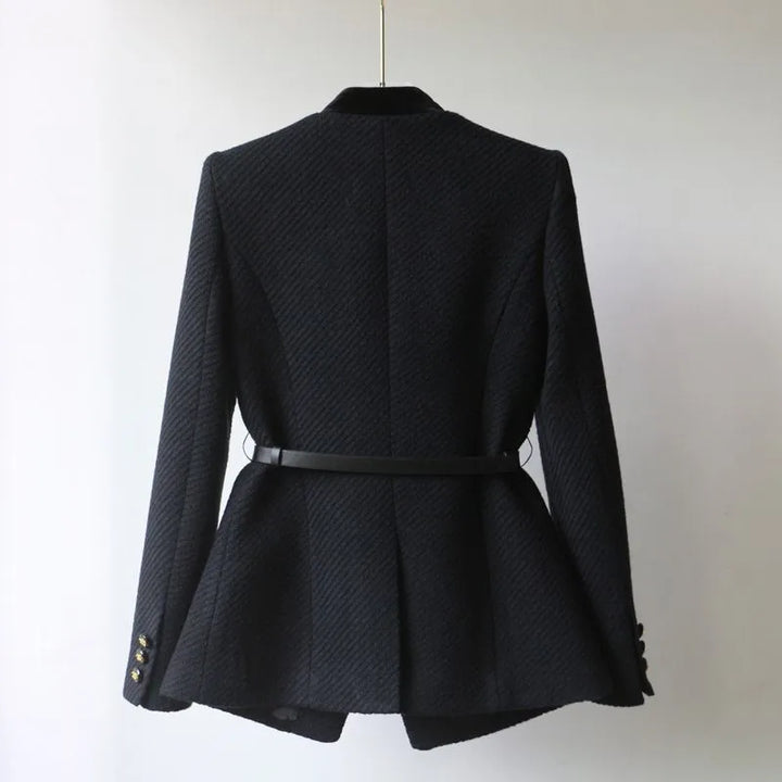 Beatrice | Eleganter Mantel für Damen mit Rundhalsausschnitt und langen Ärmeln
