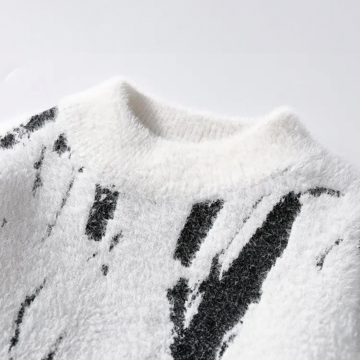 Erik | Designer Strickware für Herren mit Rundhalsausschnitt und langen Ärmeln