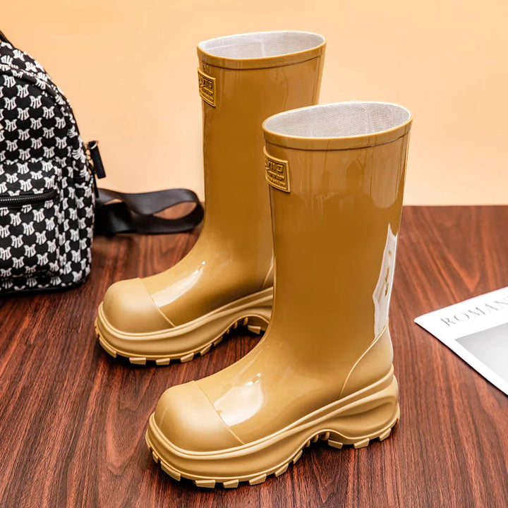 Damen Regenstiefel mit rutschfester Sohle