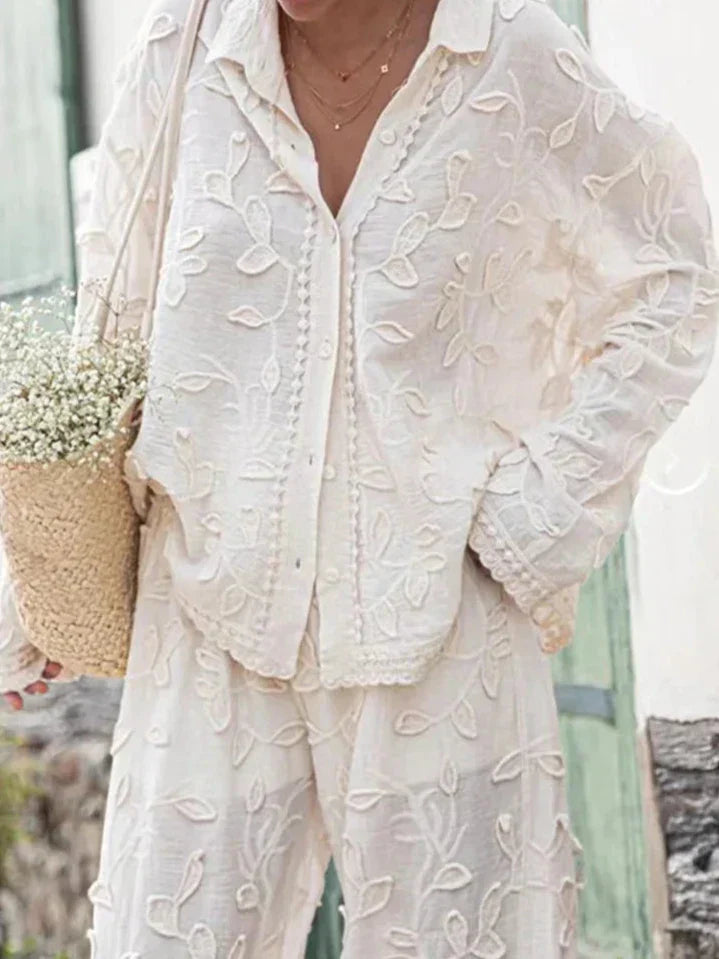 Naomi | Elegantes Freizeitset mit Blumenmuster