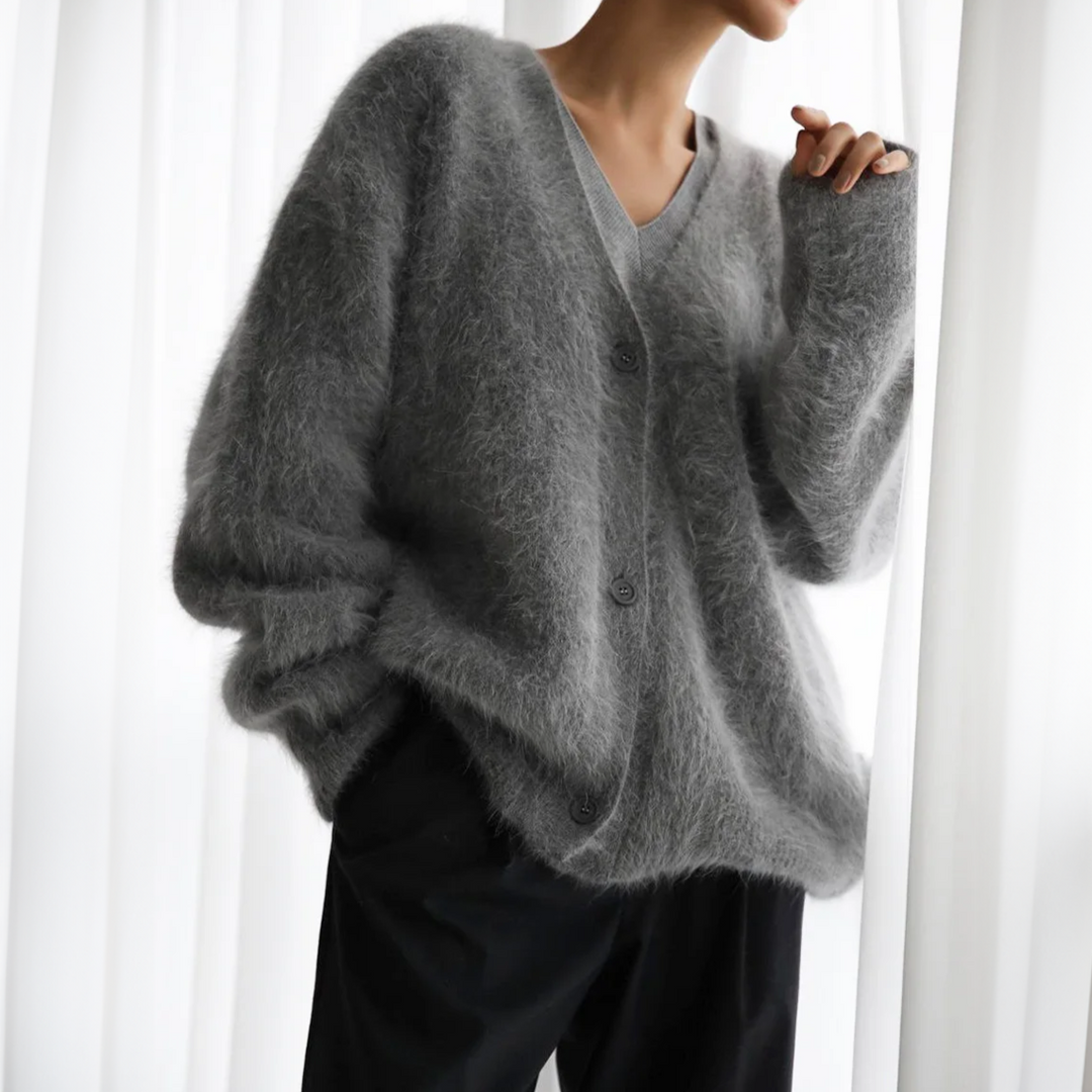 Dahlia | Stilvoller Cardigan für Damen mit V-Ausschnitt und langen Ärmeln