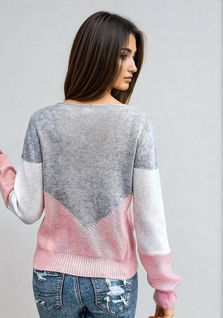 Silvia | Lässiger Strickpullover für Damen mit Rundhalsausschnitt