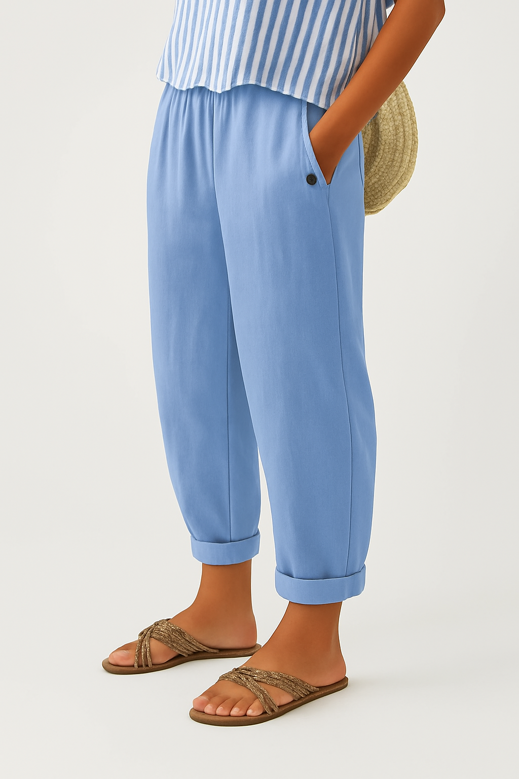 Romina Klassische Hose für Damen mit geradem Bein und mittlerem Bund