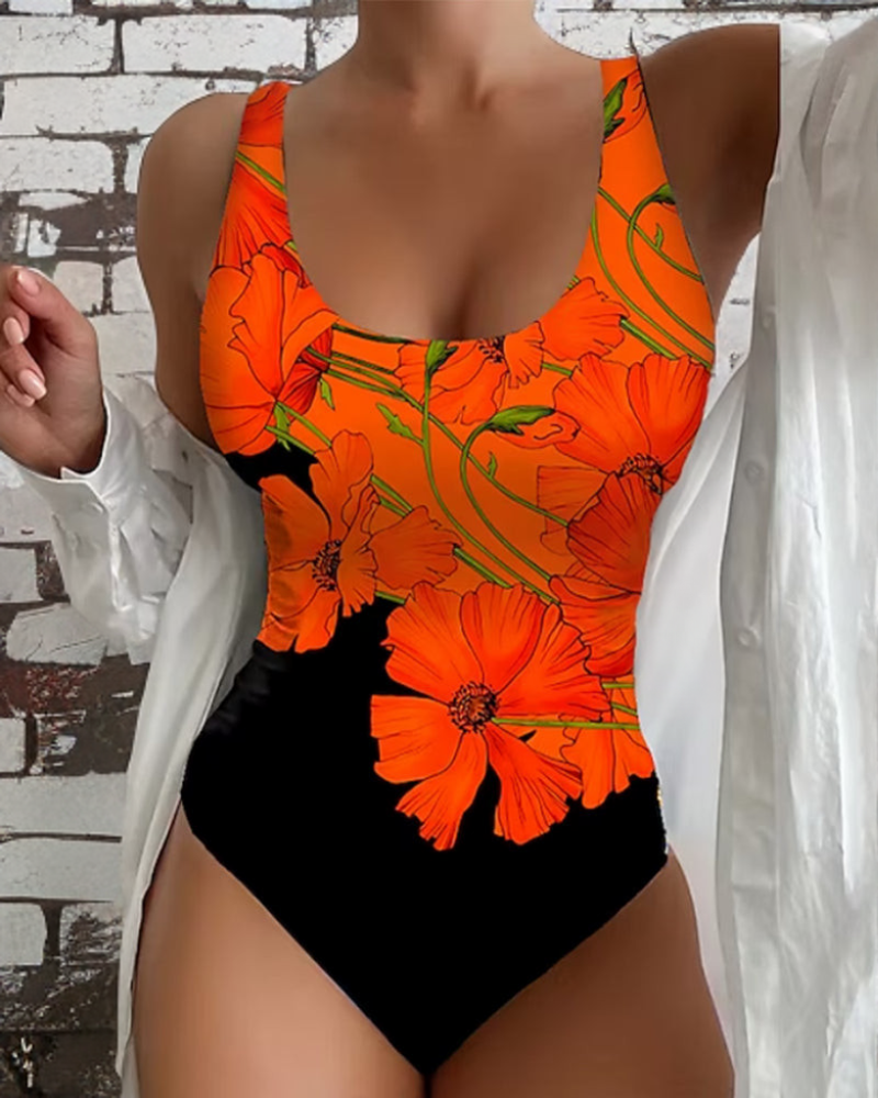 Sophie | Stijlvolle Eéngedeelte Badpak für Damen mit Blumenmuster