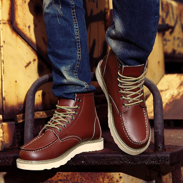 Marco | Retro Winterstiefel für Herren mit flachem Absatz