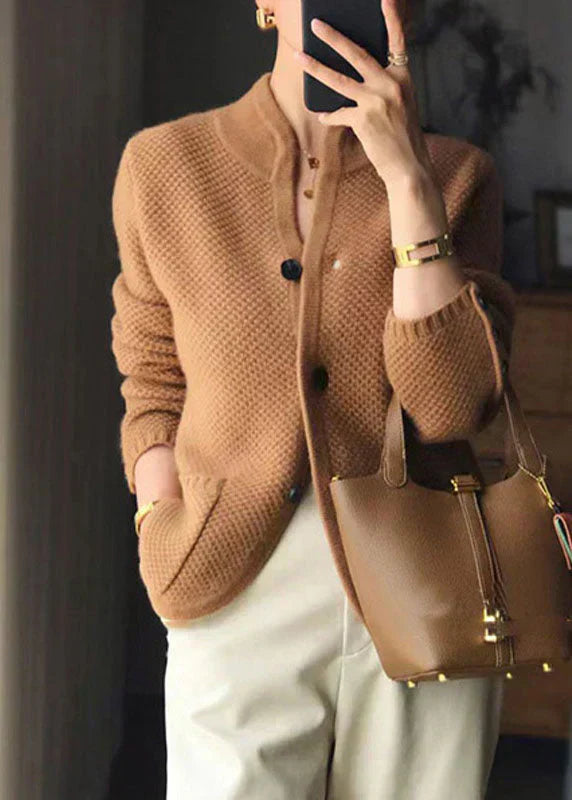 Alissa | Stilvolle Kuschelige Strickjacke für Damen mit Rundhalsausschnitt
