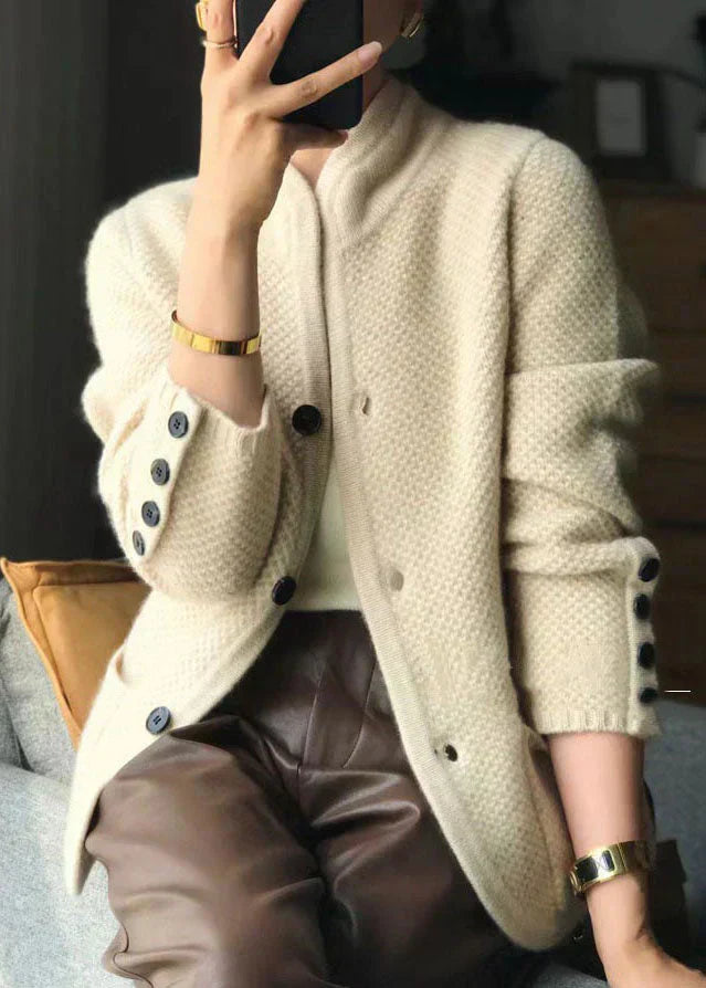 Alissa | Stilvolle Kuschelige Strickjacke für Damen mit Rundhalsausschnitt