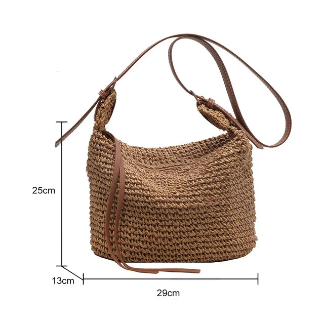 Arnljot | Strukturierte Schultertasche im gewebten Stil für Damen