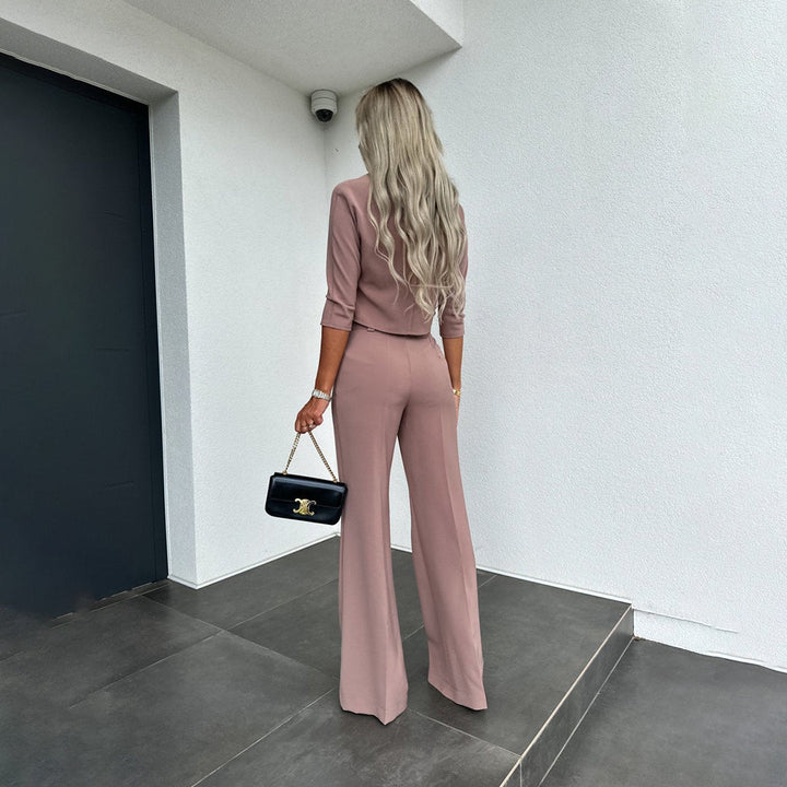 Julia | Elegantes Zweiteiliges Set für Damen mit Rundhalsausschnitt