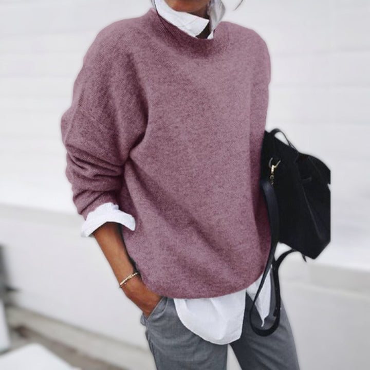 Maximilian | bequemer Pullover für Damen mit Rundhalsausschnitt und langen Ärmeln