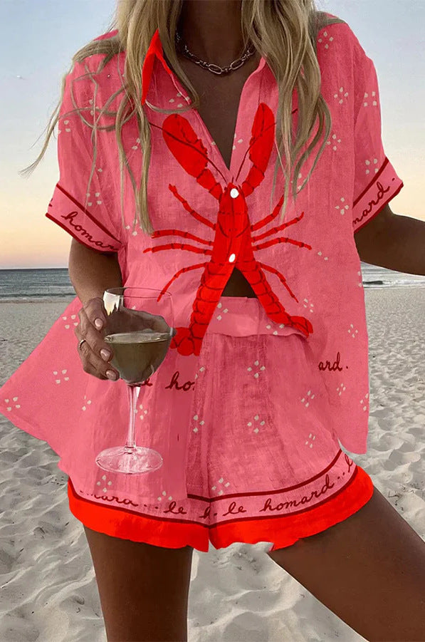 Pallina | Kurzes Set in Hummer-Rosa