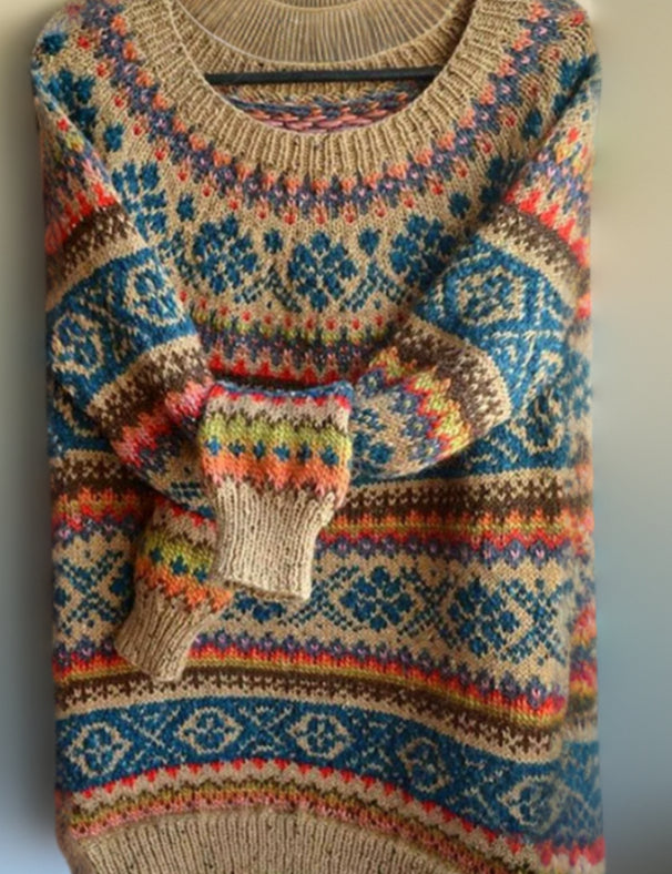 Clari | Modischer Strickpulli mit lockerer Passform und Rundhalsausschnitt
