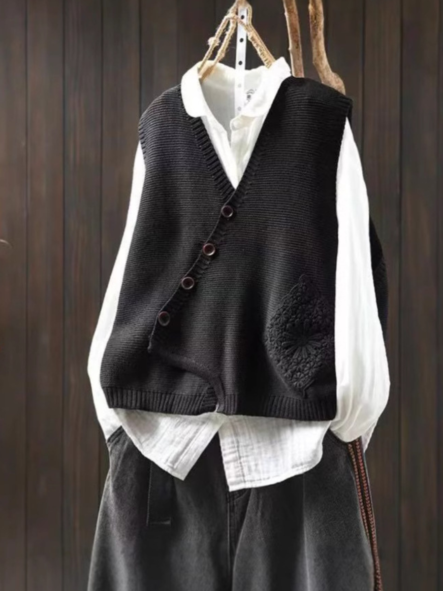 Das Elowyn | Strickweste für Damen mit V-Ausschnitt