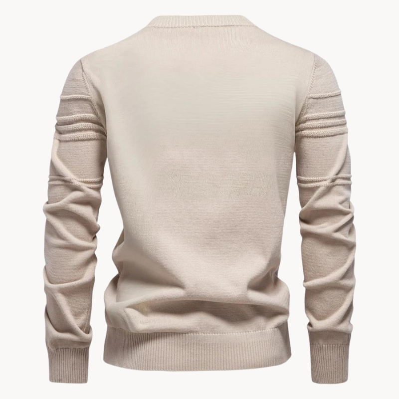 Moritz | Karierter Pullover für Herren mit Rundhalsausschnitt und langen Ärmeln