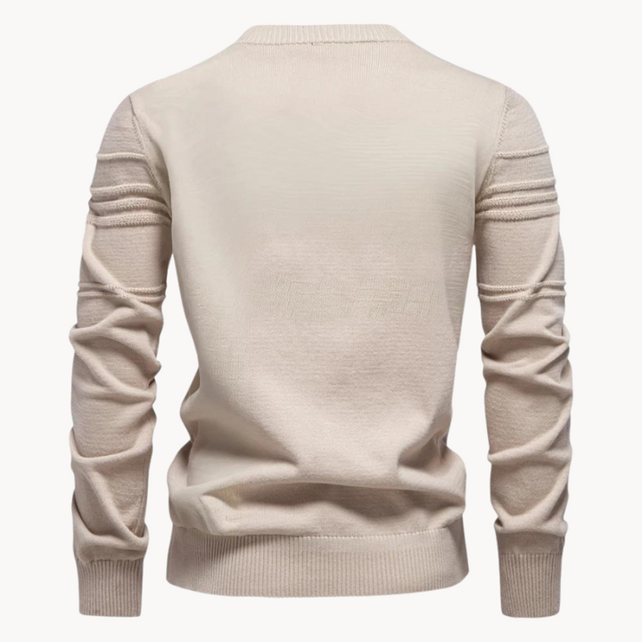 Moritz | Karierter Pullover für Herren mit Rundhalsausschnitt und langen Ärmeln