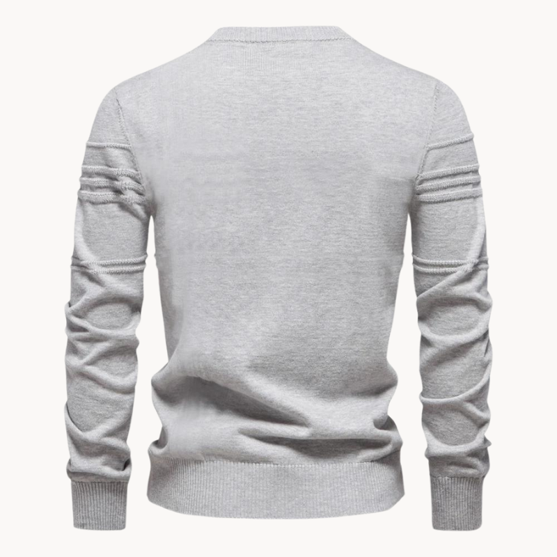 Moritz | Karierter Pullover für Herren mit Rundhalsausschnitt und langen Ärmeln