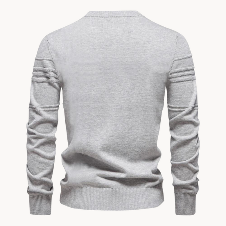 Moritz | Karierter Pullover für Herren mit Rundhalsausschnitt und langen Ärmeln