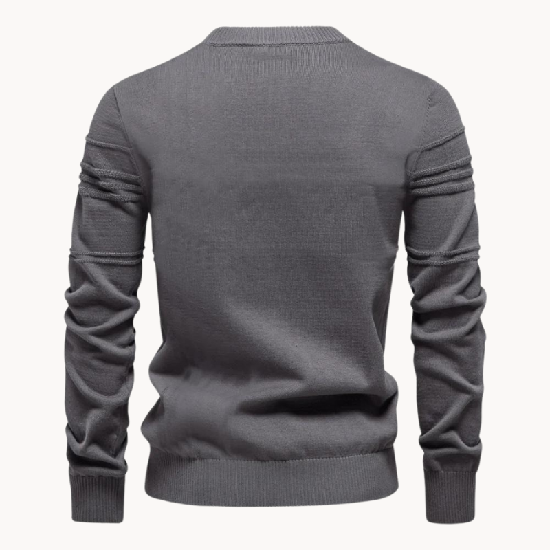 Moritz | Karierter Pullover für Herren mit Rundhalsausschnitt und langen Ärmeln