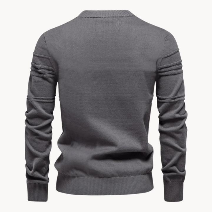 Moritz | Karierter Pullover für Herren mit Rundhalsausschnitt und langen Ärmeln