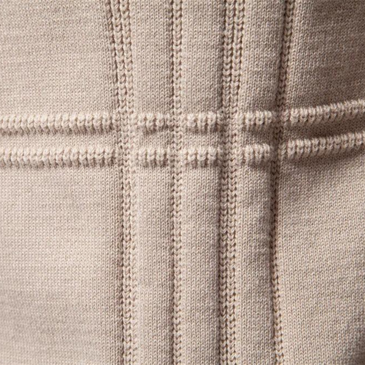 Moritz | Karierter Pullover für Herren mit Rundhalsausschnitt und langen Ärmeln