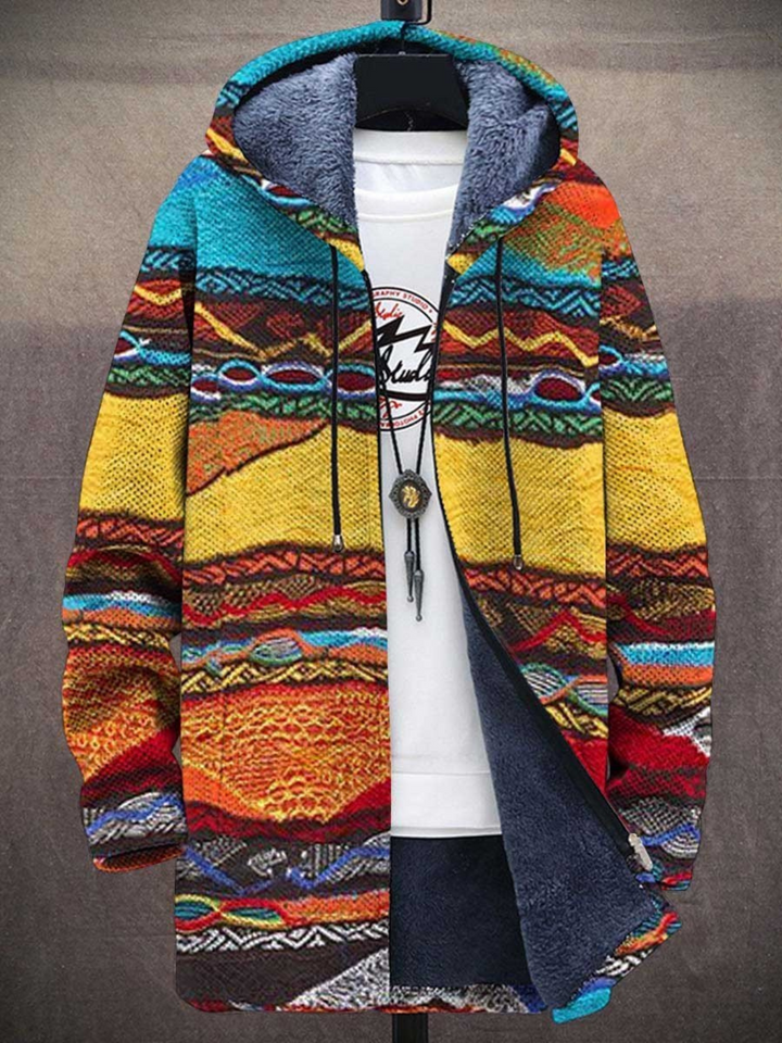 Kitty | Kunst Cardigan für Damen mit Rundhalsausschnitt und langen Ärmeln