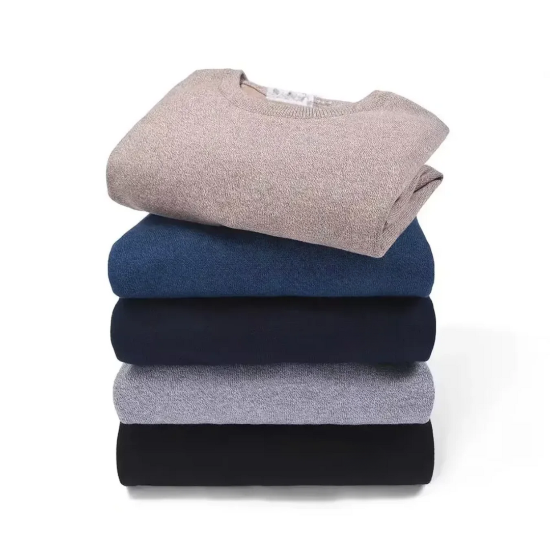Leon | Eleganter Pullover für Herren mit Rundhalsausschnitt und langen Ärmeln