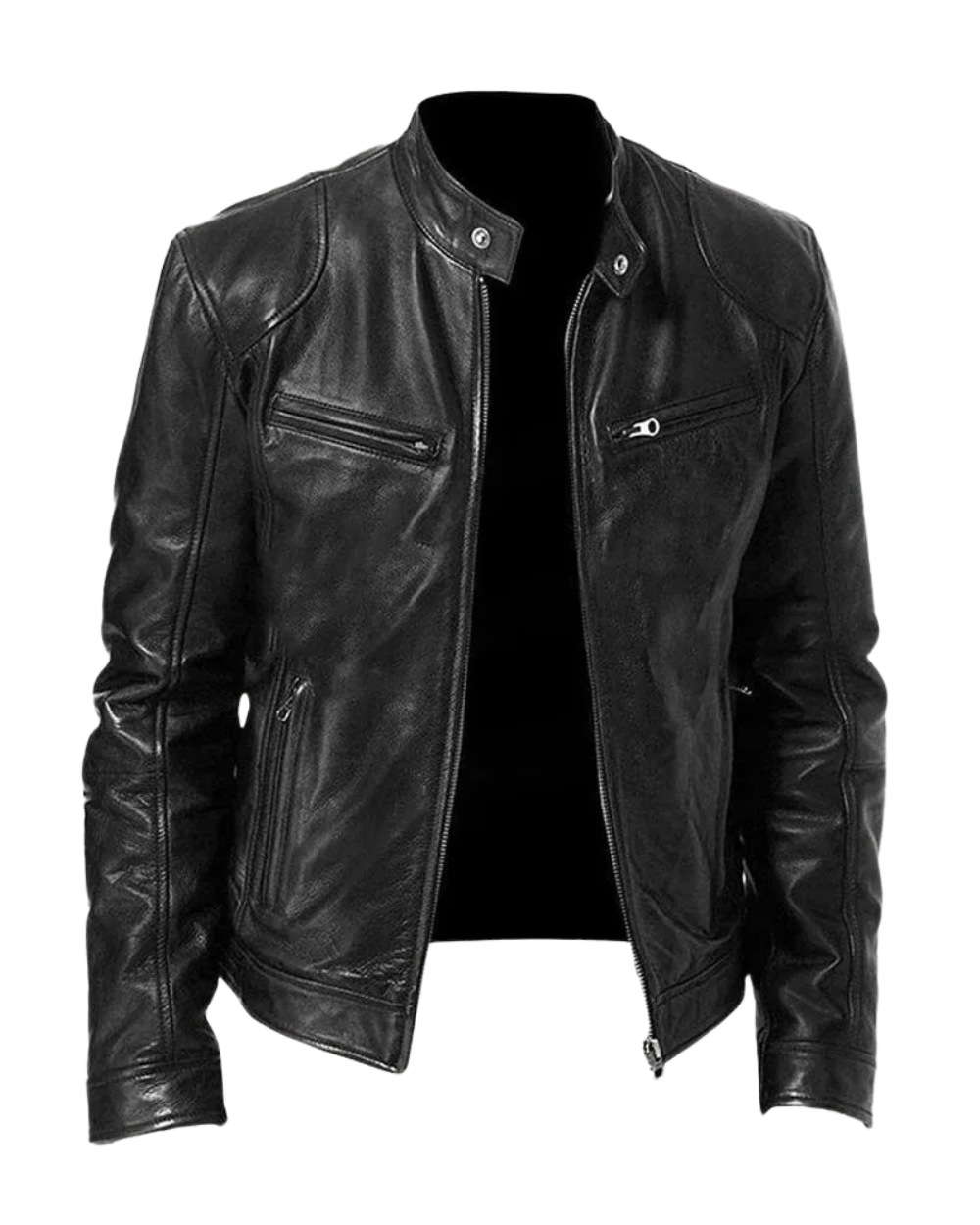 Jacke für Herren mit Rundhalsausschnitt und langen Ärmeln