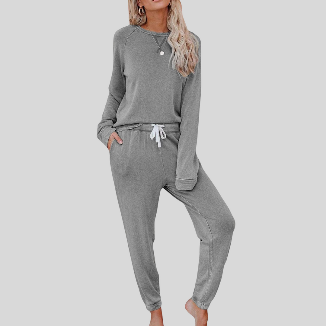 Josie | Lässiges Langarm- und Sweatpants-Set für Damen