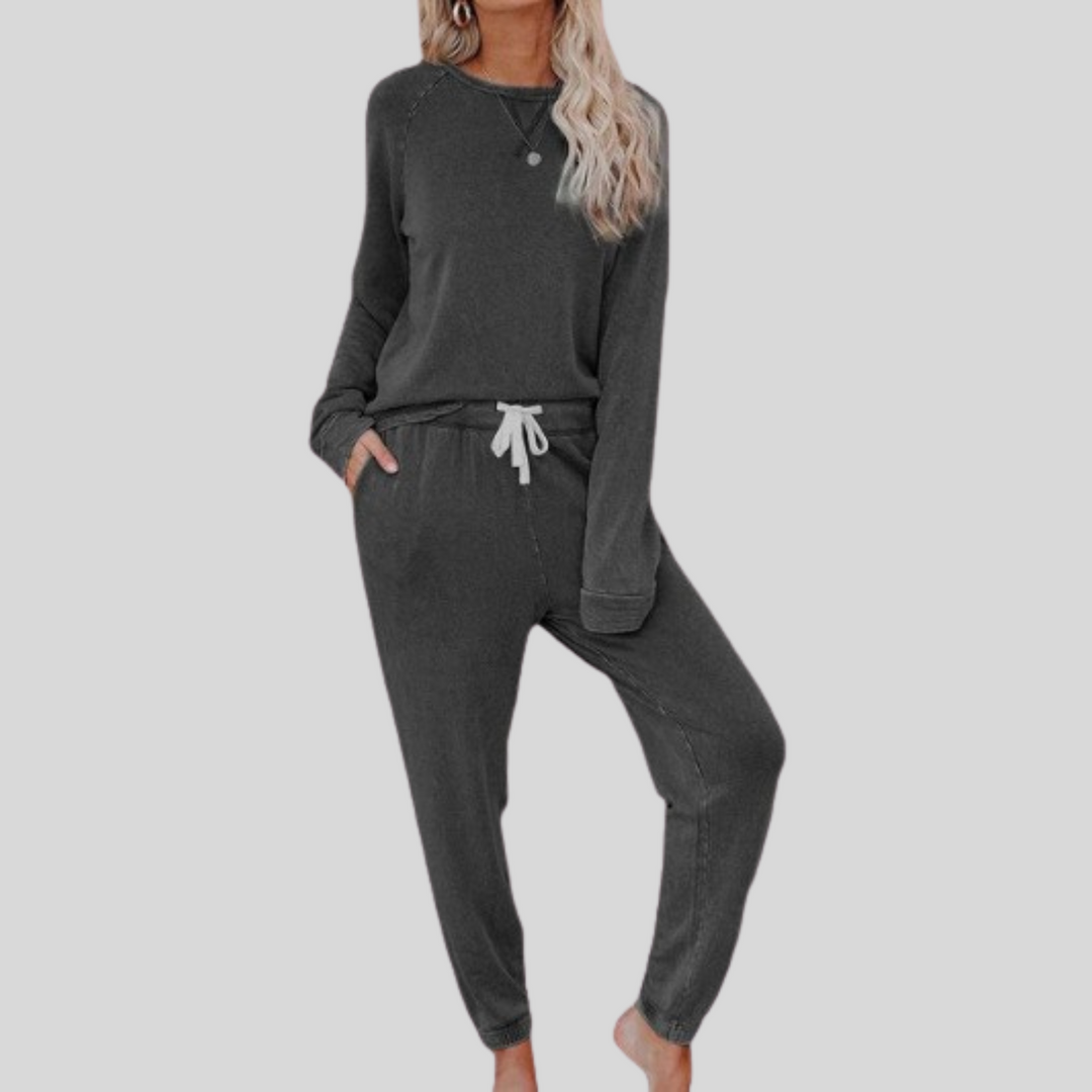 Josie | Lässiges Langarm- und Sweatpants-Set für Damen