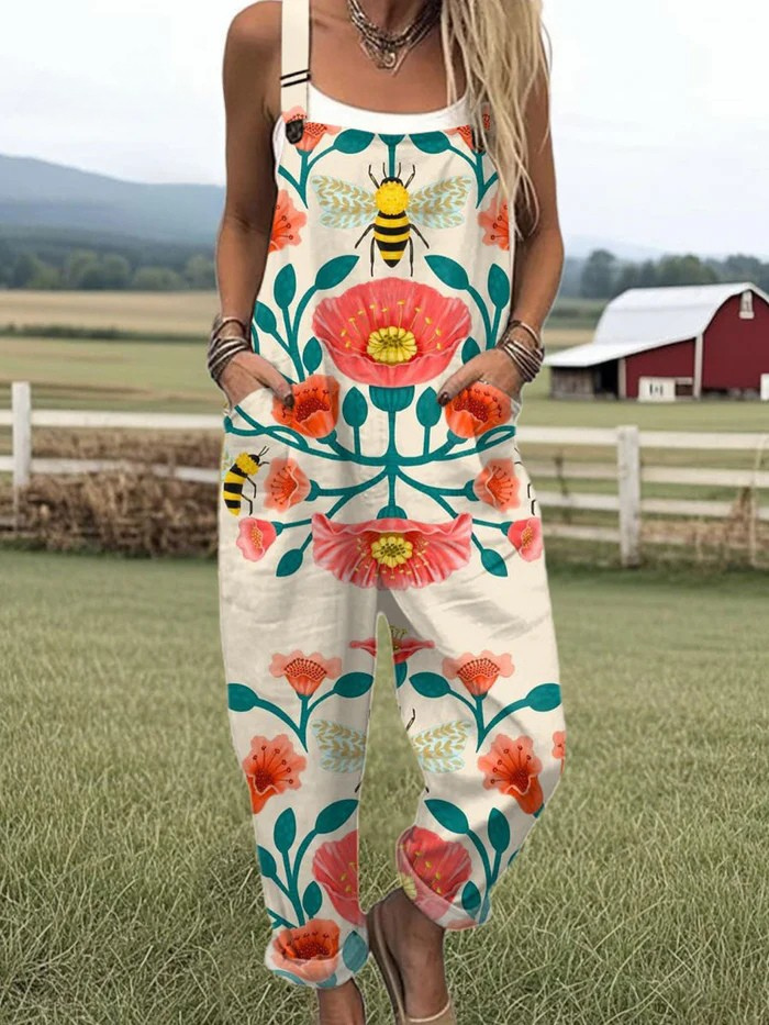 Vintage Floral Jumpsuit Damen | Müheloser Stil und ganztäglicher Komfort