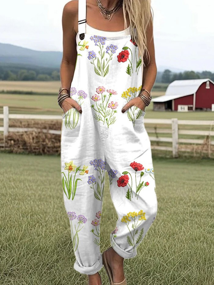 Vintage Floral Jumpsuit für Damen | Müheloser Stil und Komfort