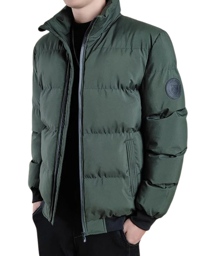 Elegante winddichte Herrenjacke für Herren mit Stehkragen und langen Ärmeln