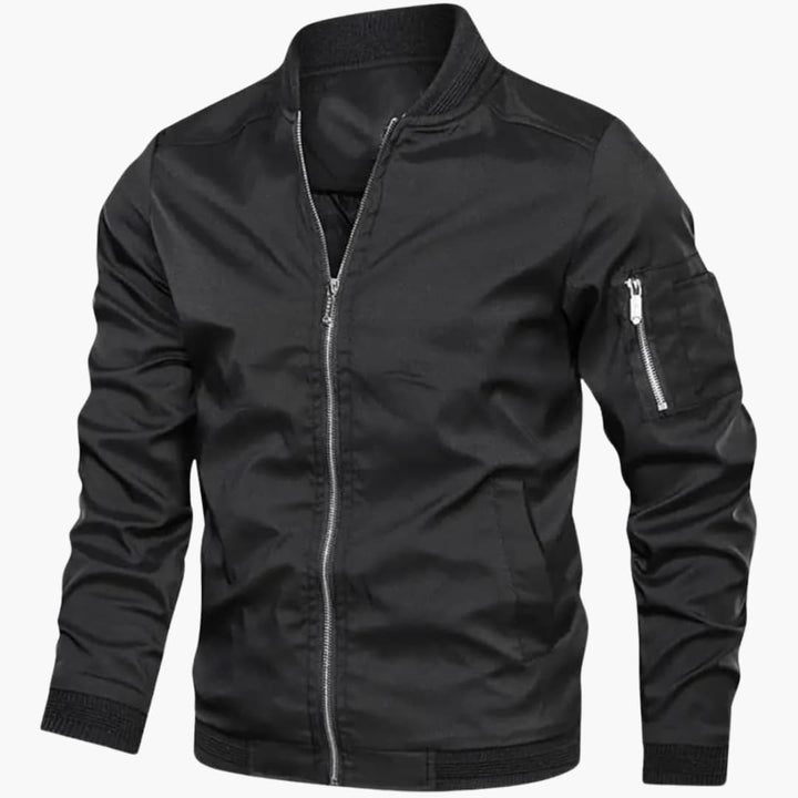 Stefan | Premium Bomberjacke für Herren mit Rundhalsausschnitt und langen Ärmeln