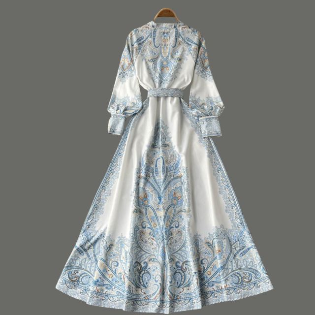 Floral A-Linienkleid für Damen mit schickem Gürtel-Detail