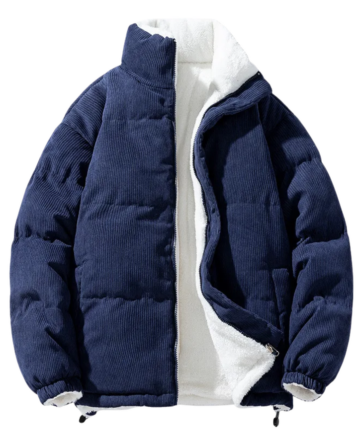 Premium Cord-Jacke für Herren mit Rollkragen und langen Ärmeln