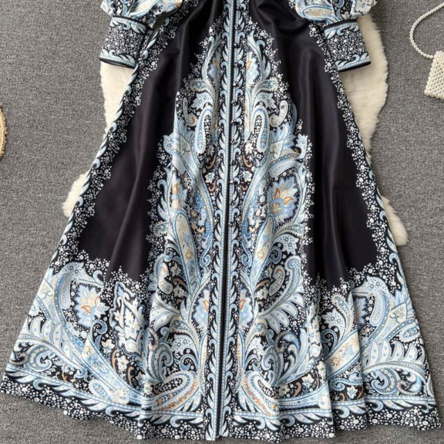 Floral A-Linienkleid für Damen mit schickem Gürtel-Detail