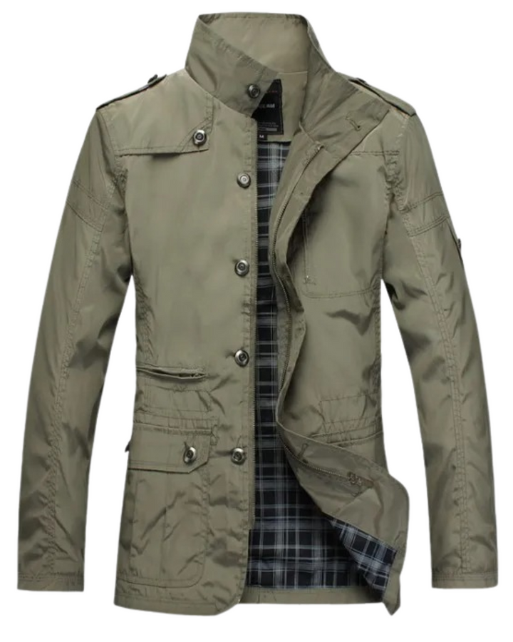 Elegante winddichte Jacke für Herren mit langen Ärmeln