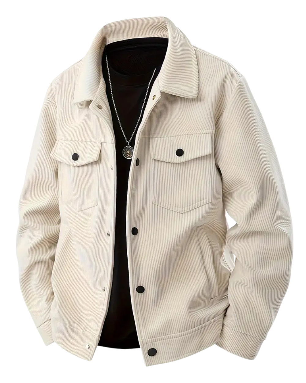 Elegante Cordjacke für Herren mit langen Ärmeln