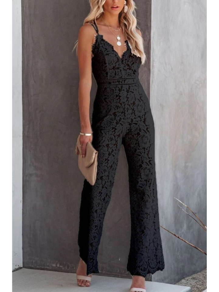 Felicia | Jumpsuit für Damen mit V-Ausschnitt und rücken
