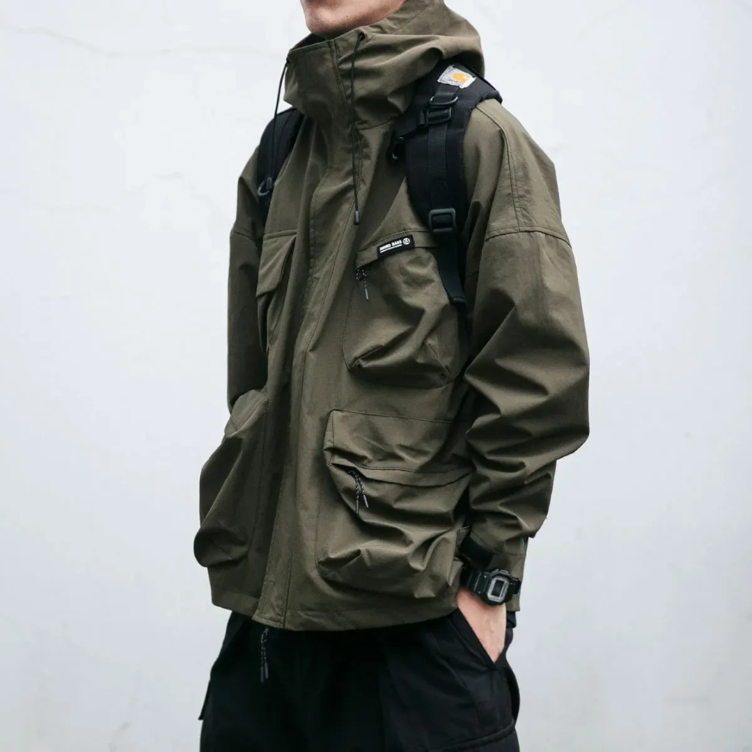 Hans | Technische Jacke mit Kapuze und langen Ärmeln