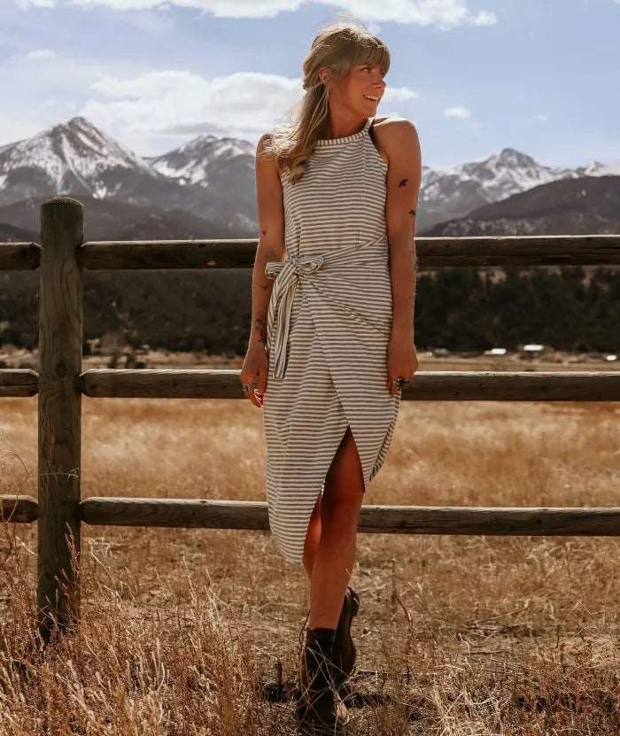 Bethanie Gestreiftes Midikleid | Mühelos stilvoll für Damen
