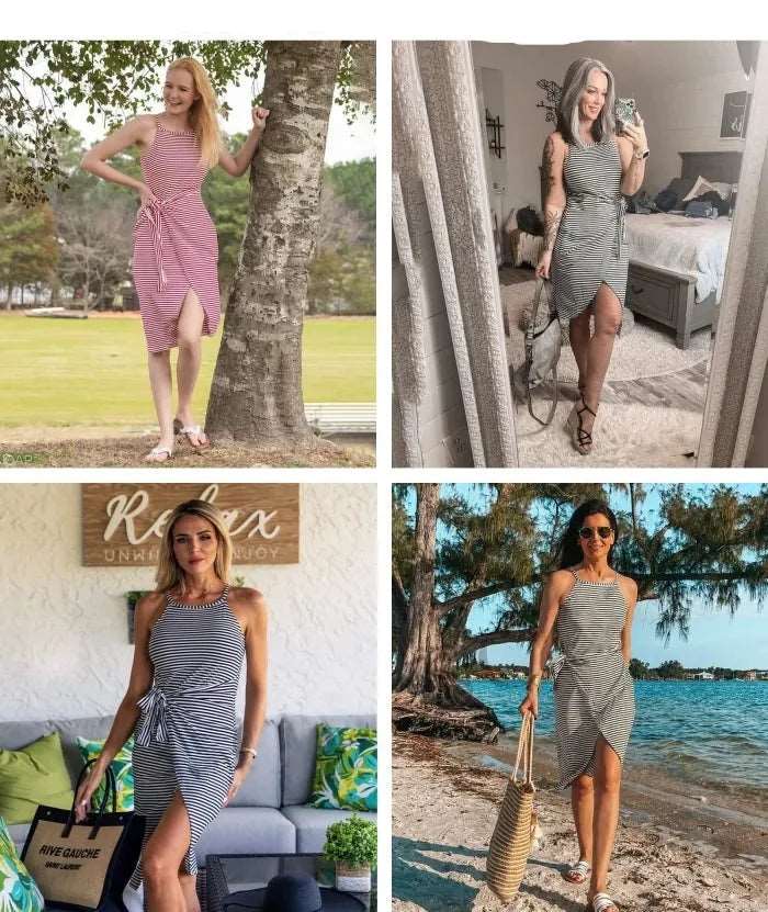 Bethanie Gestreiftes Midikleid | Mühelos stilvoll für Damen