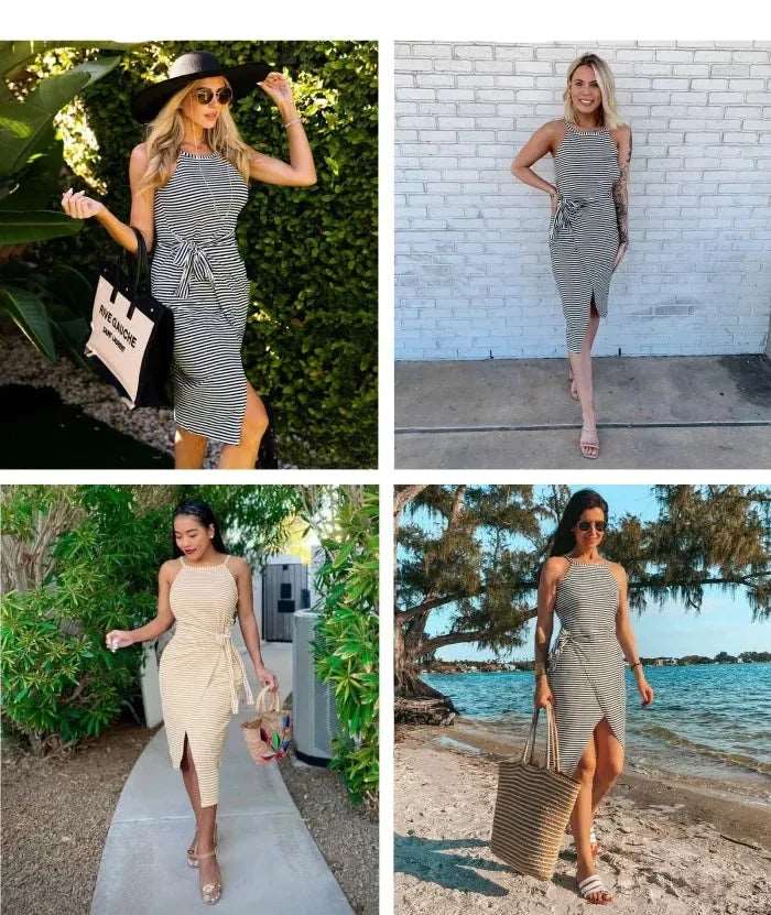 Bethanie Gestreiftes Midikleid | Mühelos stilvoll für Damen
