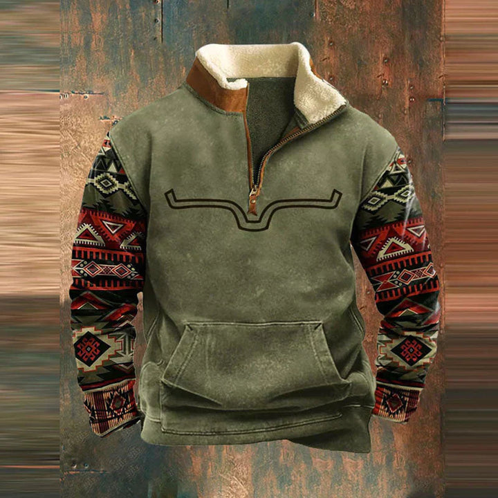 Francesco | Viertel Zip Up Pullover für Herren mit Stehkragen und langen Ärmeln
