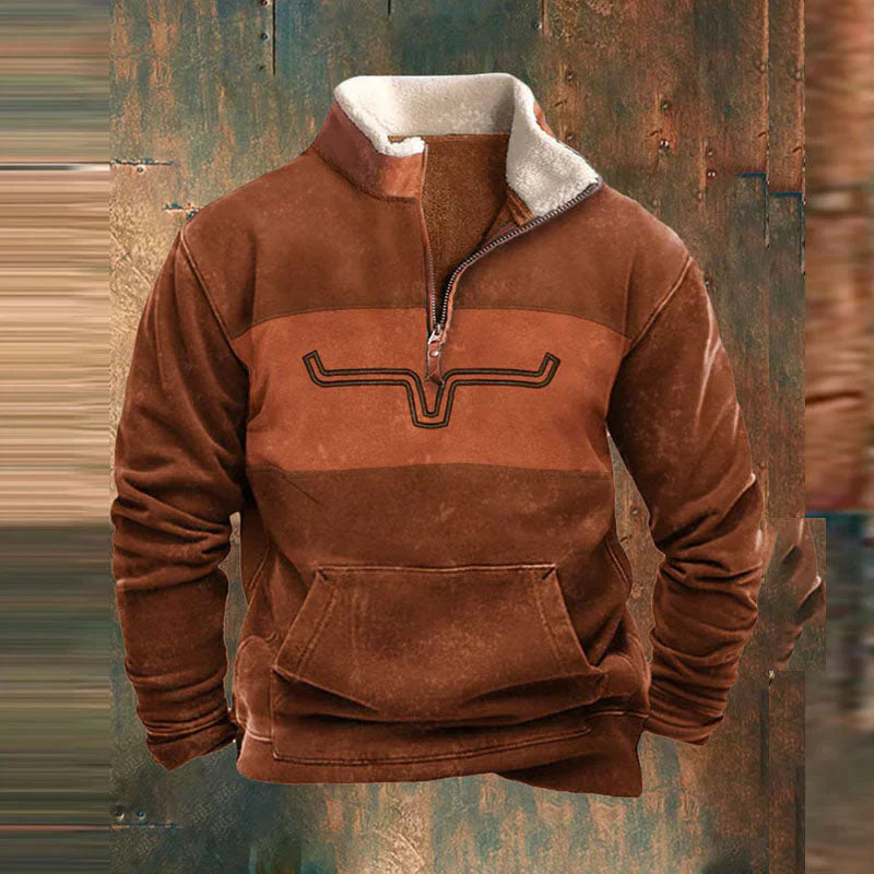 Francesco | Viertel Zip Up Pullover für Herren mit Stehkragen und langen Ärmeln